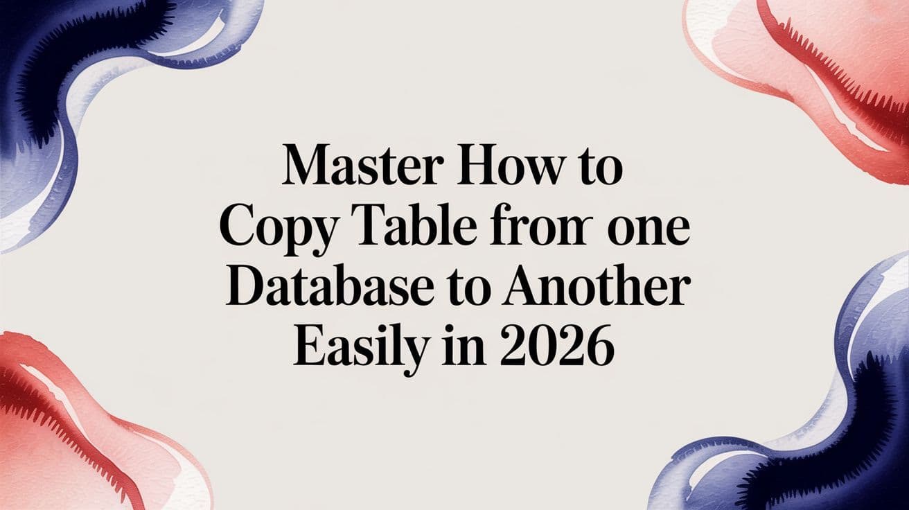 Master How to Copy Table from One Database to Another Easily in 2026