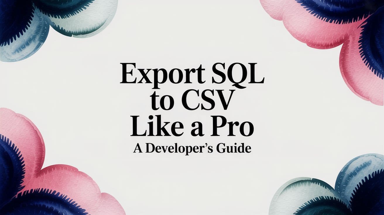 Export SQL to CSV Like a Pro: A Developer's Guide