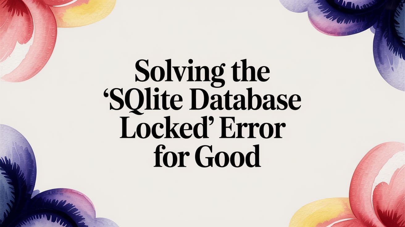 Solving the 'SQLite Database Locked' Error for Good