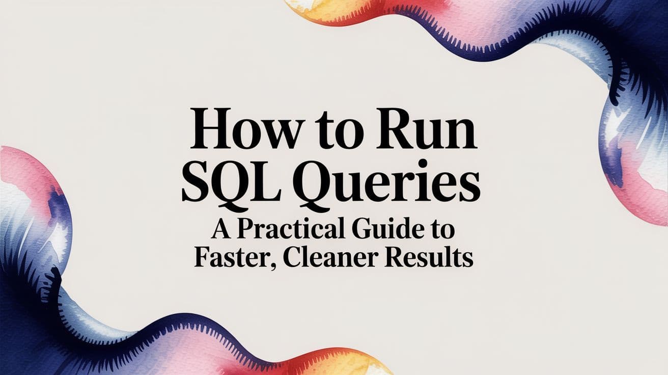 How to run sql queries: A practical guide to faster, cleaner results