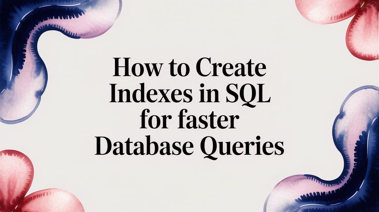 How to Create Indexes in SQL for Faster Database Queries