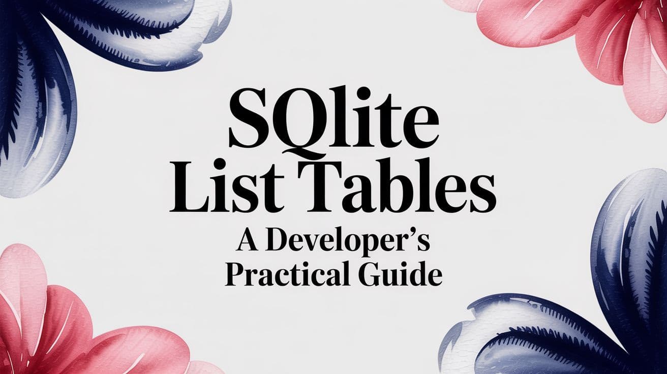 SQLite List Tables: A Developer's Practical Guide