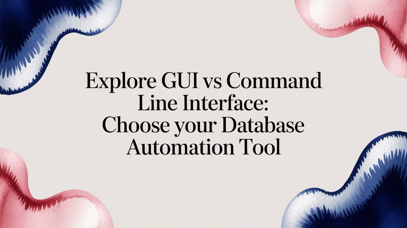 Explore gui vs command line interface: Choose Your Database Automation Tool