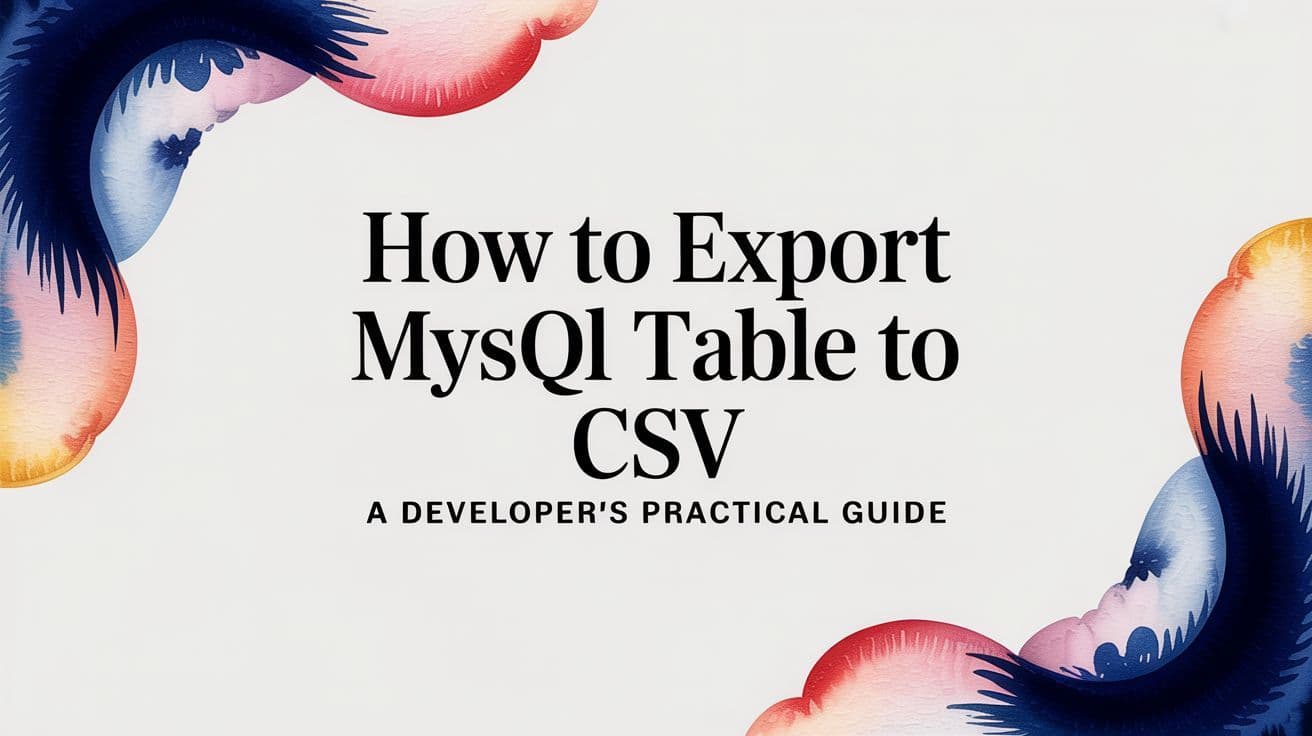 How to Export MySQL Table to CSV: A Developer's Practical Guide