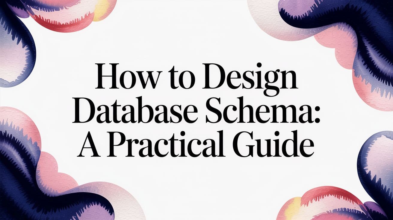 How to design database schema: A practical guide