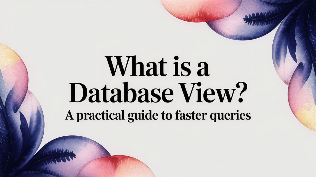 What is a Database View? A Practical Guide to Faster Queries
