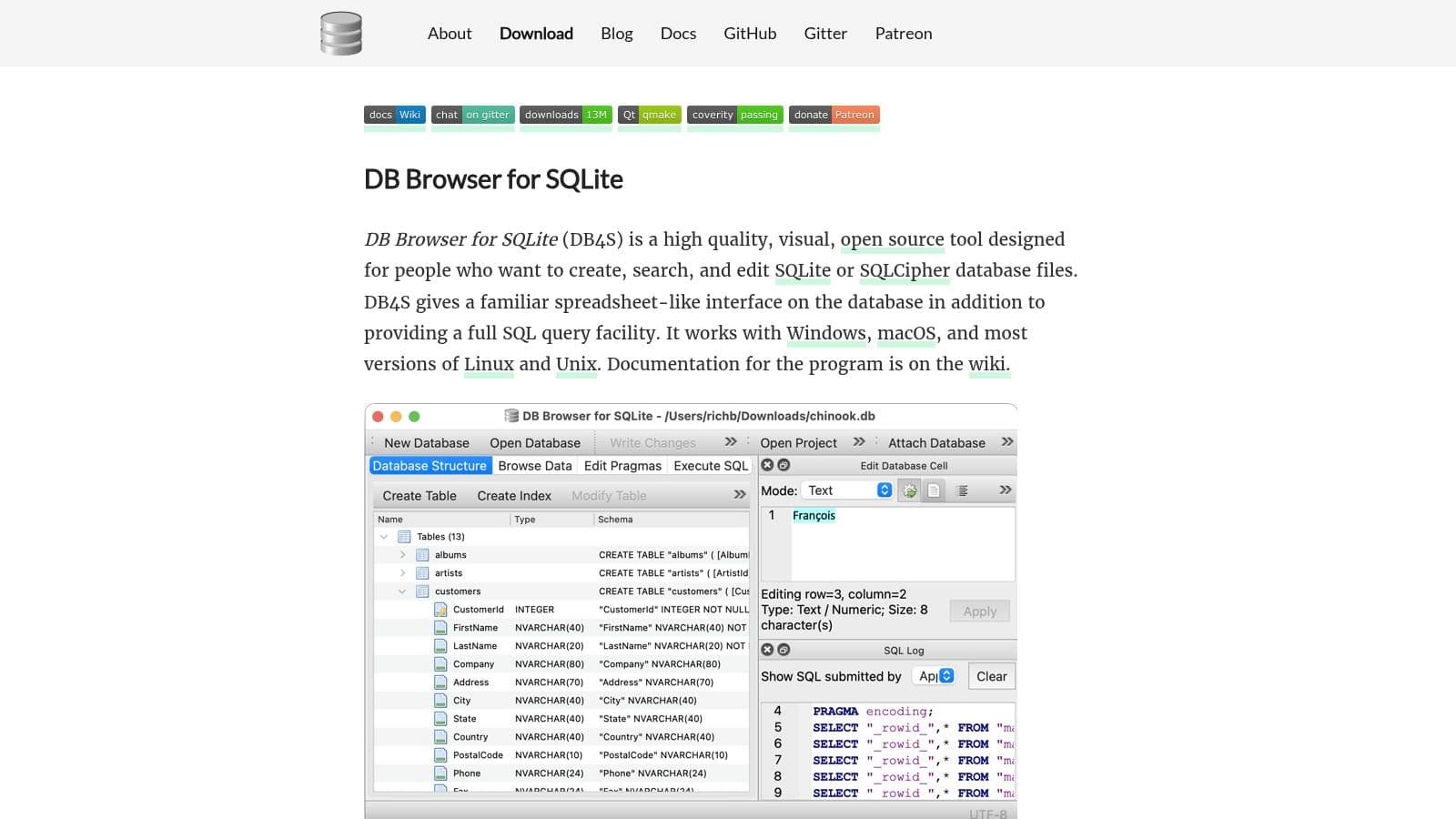 DB Browser for SQLite (DB4S)
